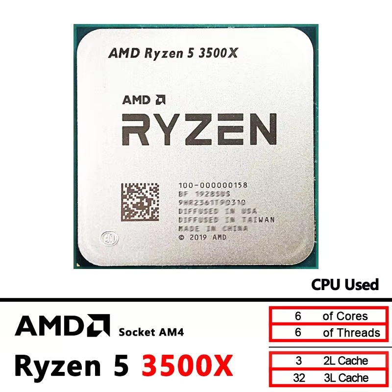 AMD Ryzen 5 3500X 3.6GHz 6 Cor - đánh giá và giá Esports Gaming Pc Build