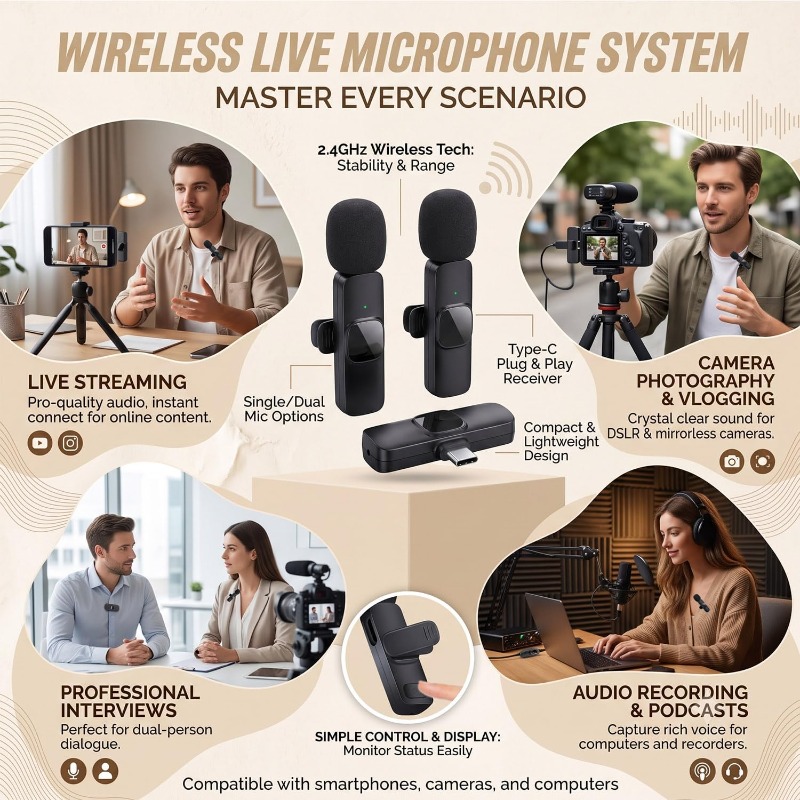 Wireless Lavalier Microphone M - đánh giá và giá Video Gaming & Esports Usd Acc