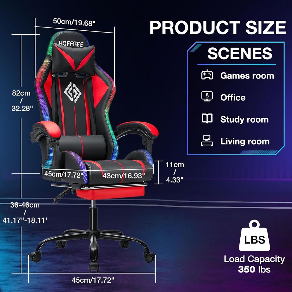 RGB Gaming Chair with Bluetoot - đánh giá và giá Video Gaming & Esports Usd Acc