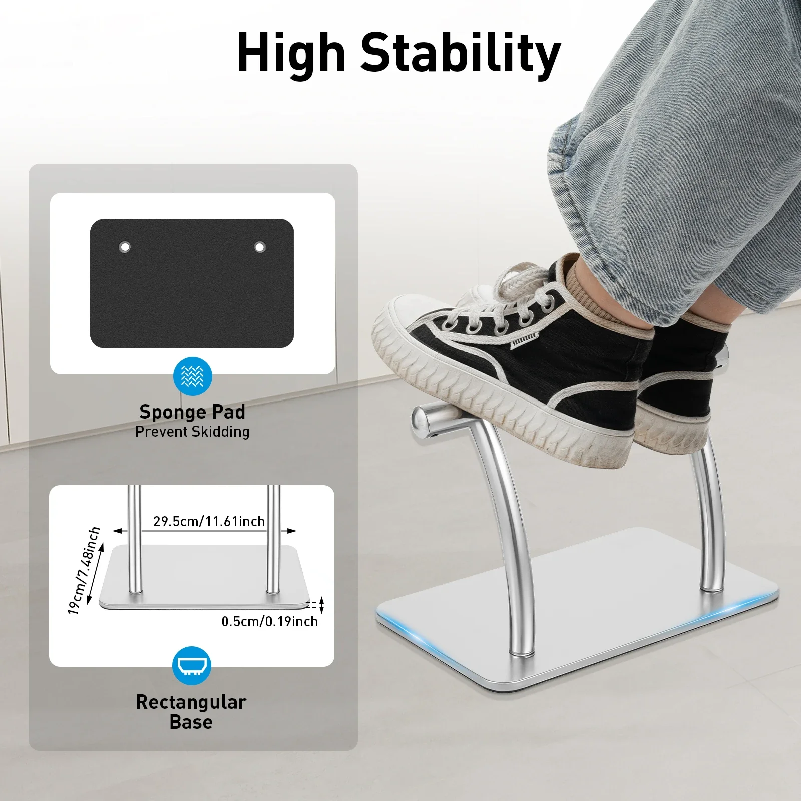 Stainless Steel Foot Rest for  - đánh giá và giá Footrest Under Desk
