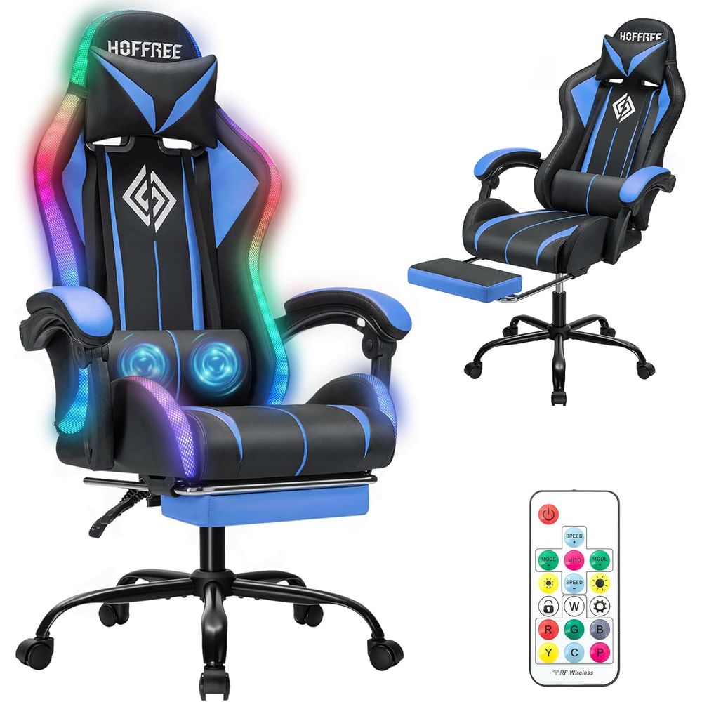 LED Gaming Chair with Massage  - đánh giá và giá Video Gaming & Esports Usd Acc